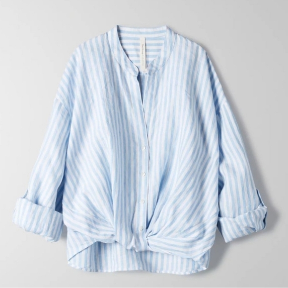 The Group Babaton Adara Linen Blouse Size M - Picture 2 of 10